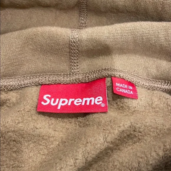 NEW Supreme S Logo Swarovski SMALL Brown Tan Long Sleeve Hoodie Pull Over Jacket